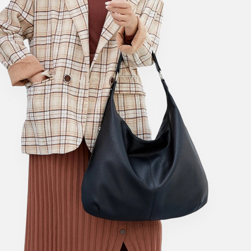 Grand sac à main hobo de cours souple Mila