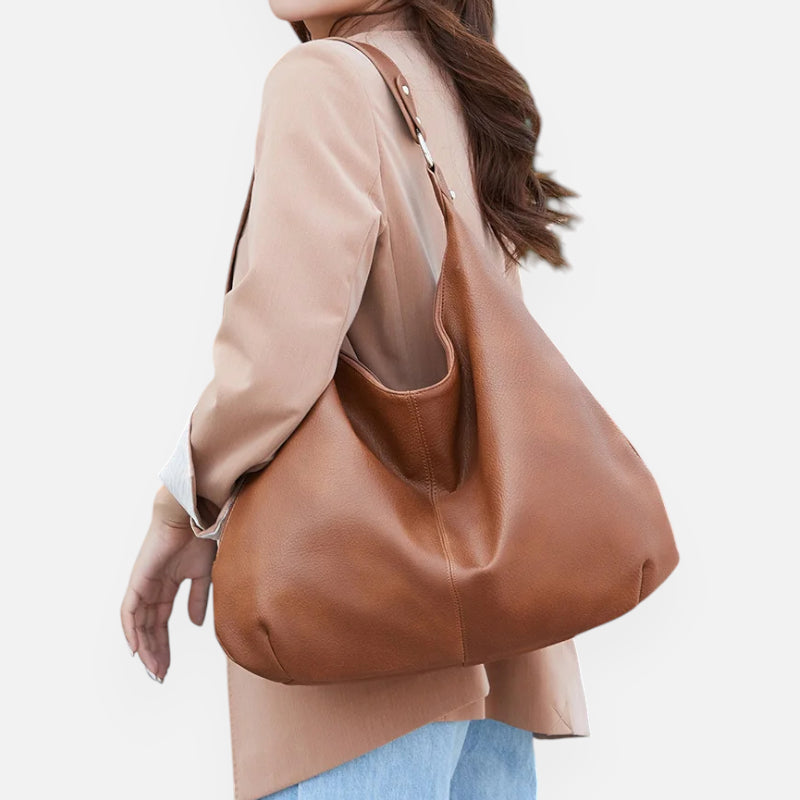 Grand sac à main hobo de cours souple Mila