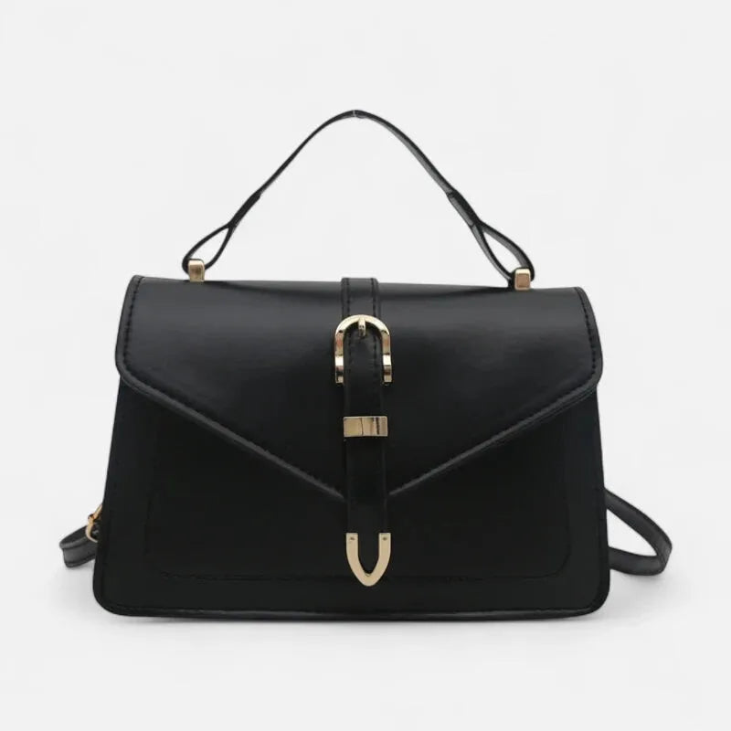Petit sac à main bandoulière à rabat aux finitions doré Isaline
