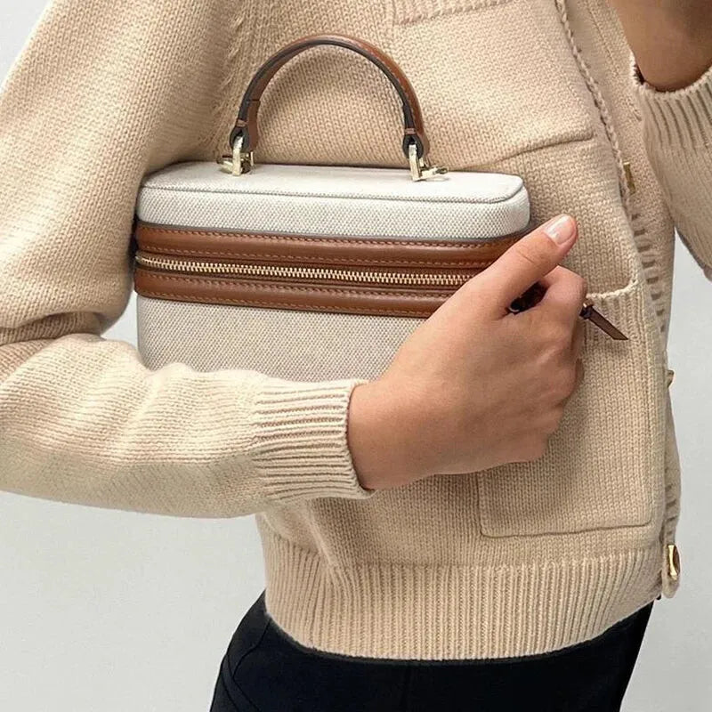 Petit sac à main bandoulière en toile Thaïs