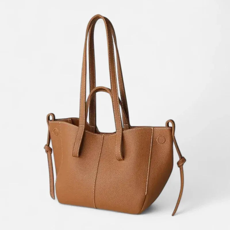 Petit sac à main cabas structuré double porté Élise