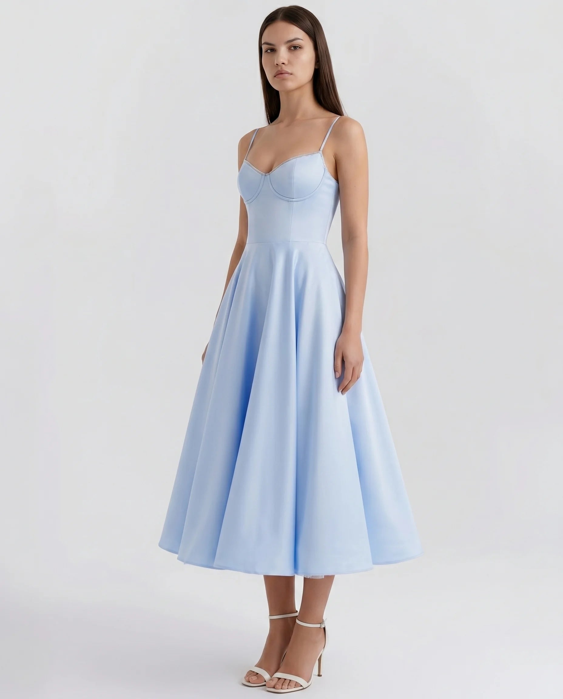 Robe Corset Tulle Céleste Bleu Ciel — vue 5