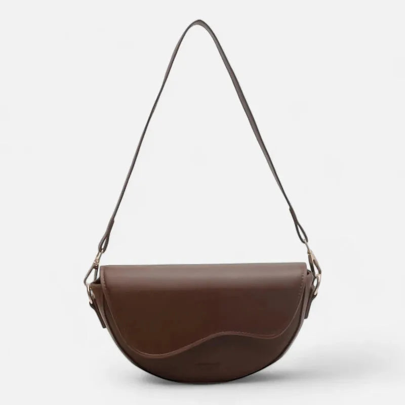 Sac à main banane demi-lune en cuir chic Danièle