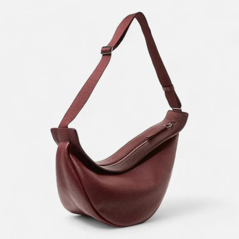 Sac à main banane demi-lune en cuir chic Thérèse