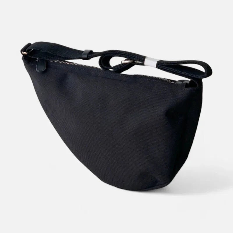 Sac à main banane demi-lune en tissu chic Brigitte