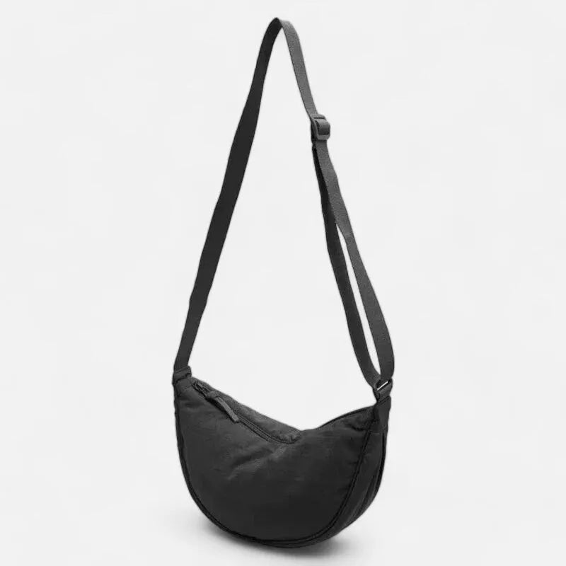 Sac à main banane demi-lune en tissu tendance Émilienne