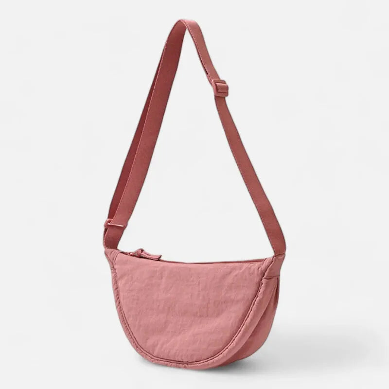 Sac à main banane demi-lune en tissu tendance Monique