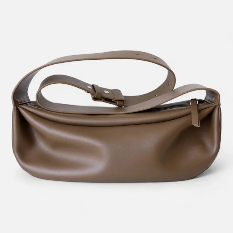 Sac à main banane en cuir chic Bernadette
