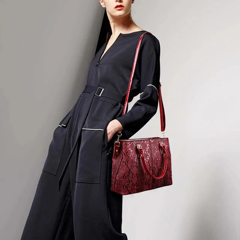 Sac à main bandoulière chic brillant et texturé Clara