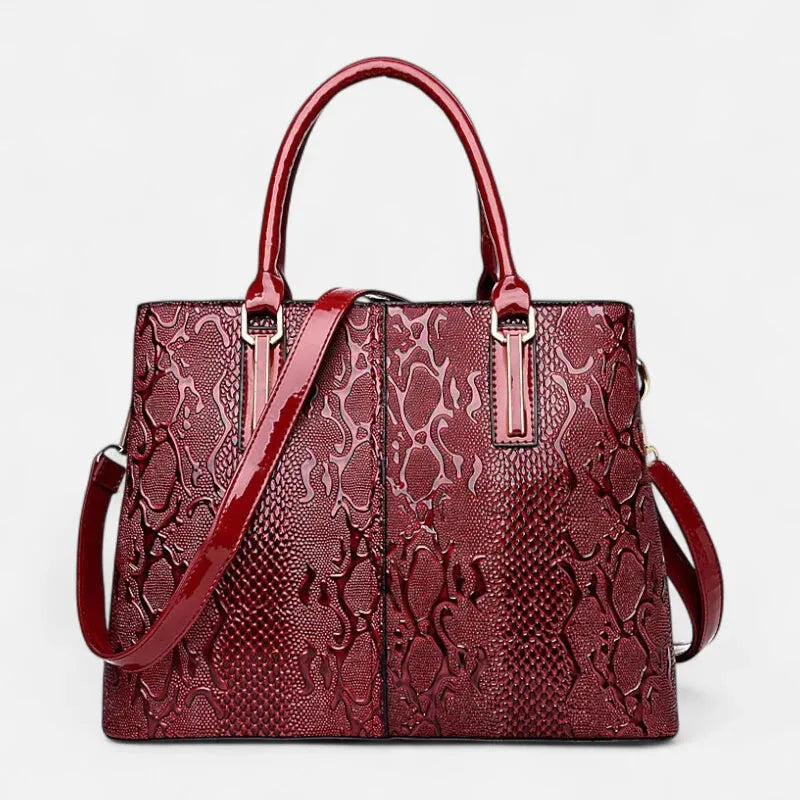 Sac à main bandoulière chic brillant et texturé Clara