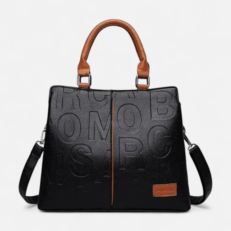 Sac à main bandoulière en relief bicolore Chiara