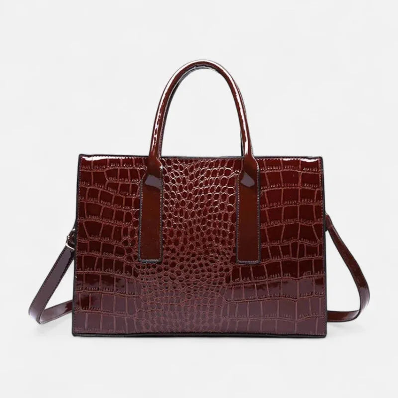 Sac à main bandoulière imitation croco Isabelle
