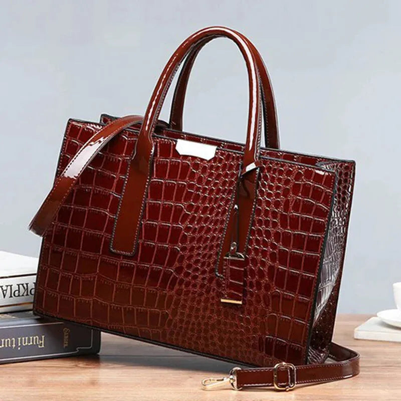 Sac à main bandoulière imitation croco Isabelle