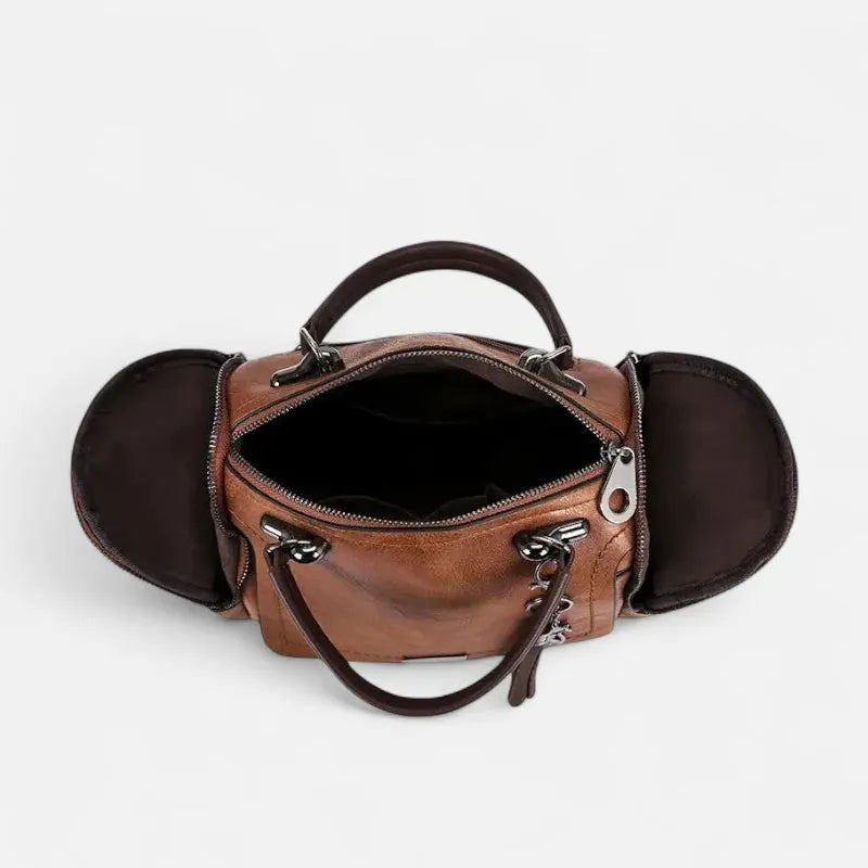 Sac à main bandoulière vintage multipoches à rabat Suzanne