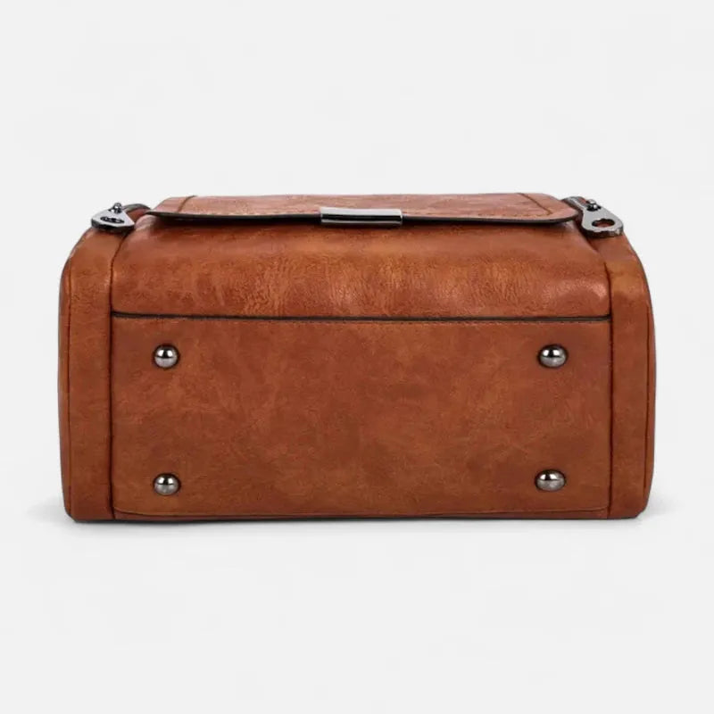 Sac à main bandoulière vintage multipoches à rabat Suzanne