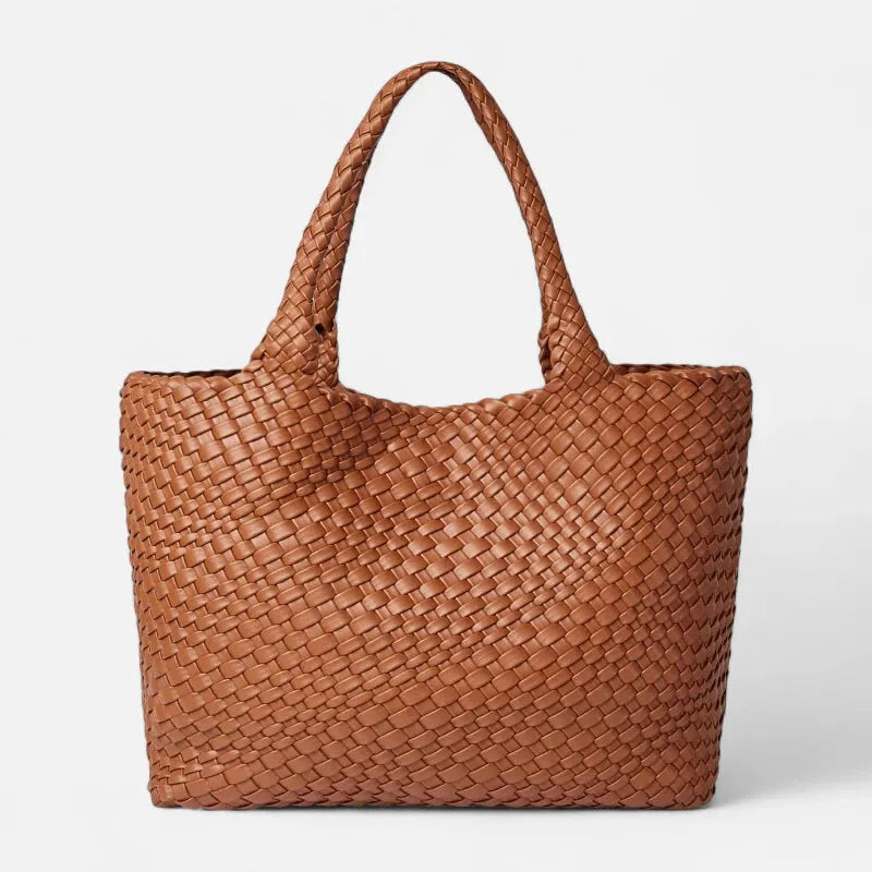 Sac à main cabas tréssé avec pochette assortie Sofia