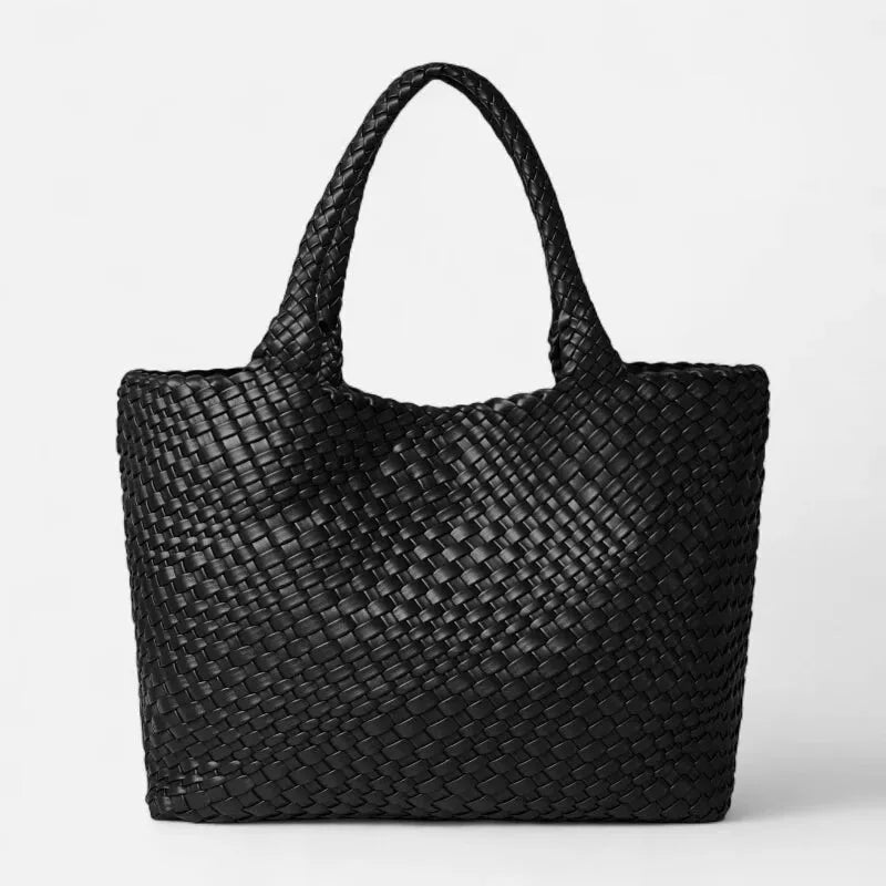 Sac à main cabas tréssé avec pochette assortie Sofia