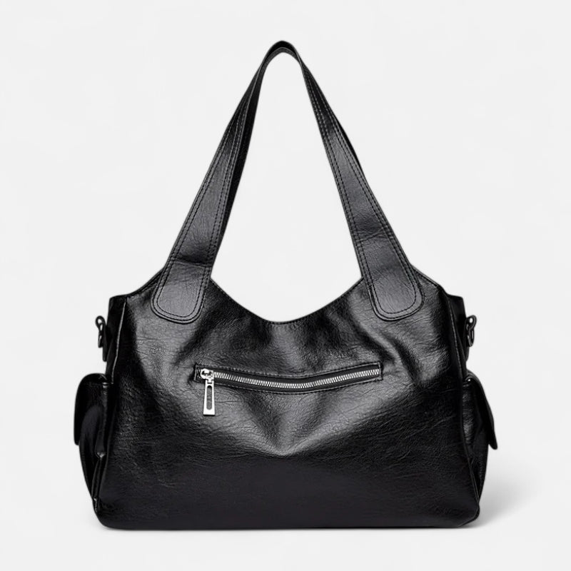 Grand sac à main de cours rétro souple à bandoulière Léonie