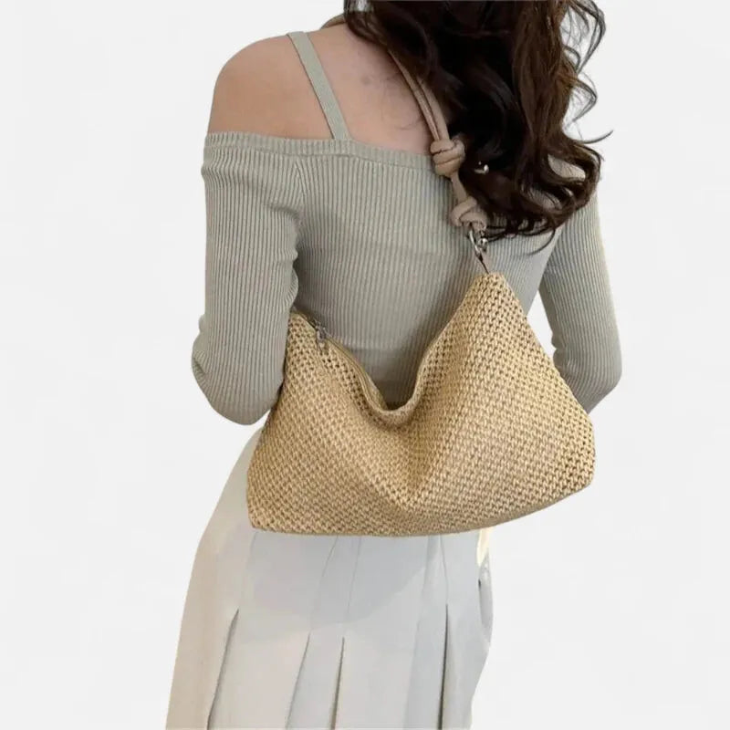 Sac à main hobo en paille Alia