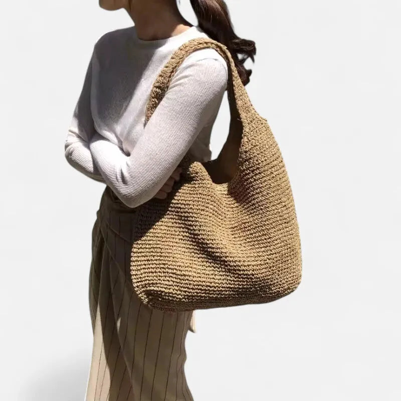 Sac à main hobo en paille Inès